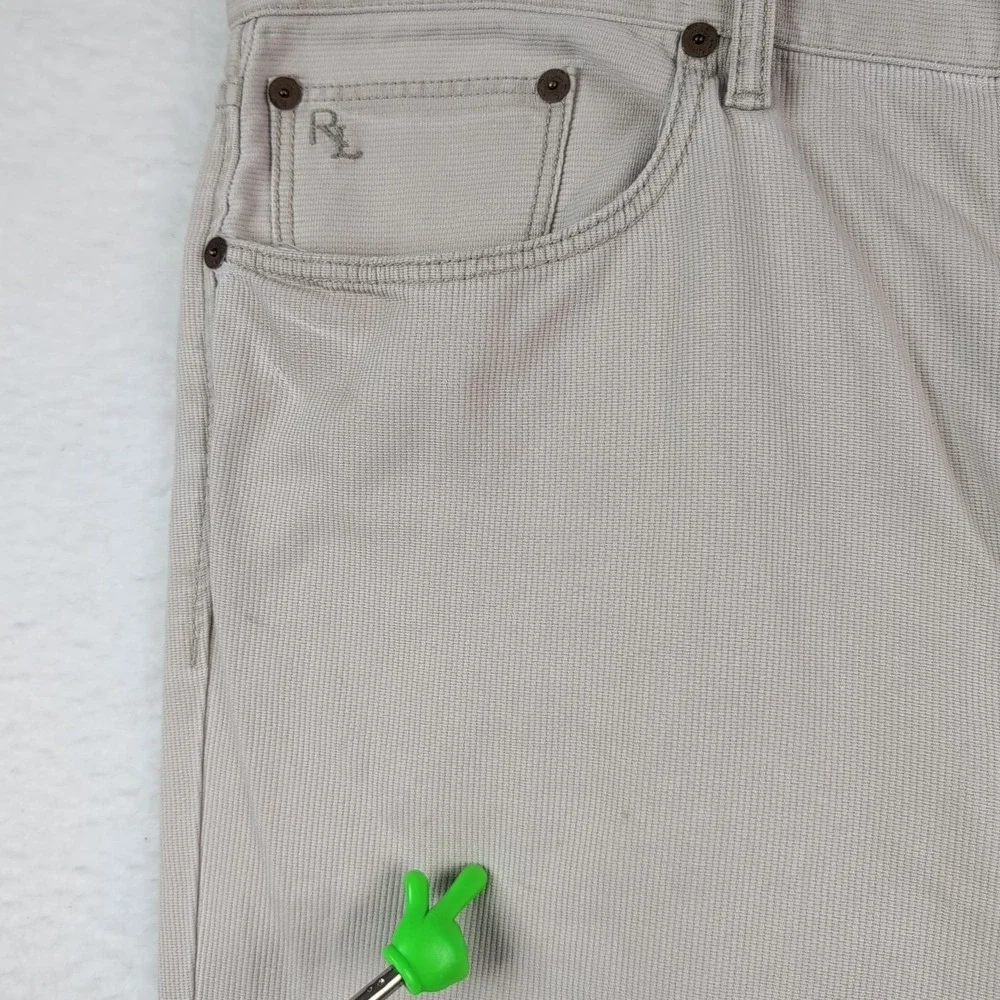 Polo Ralph‎ Lauren Khaki Pants Men's 32x32 Varick Slim Straight Jeans Corduroy